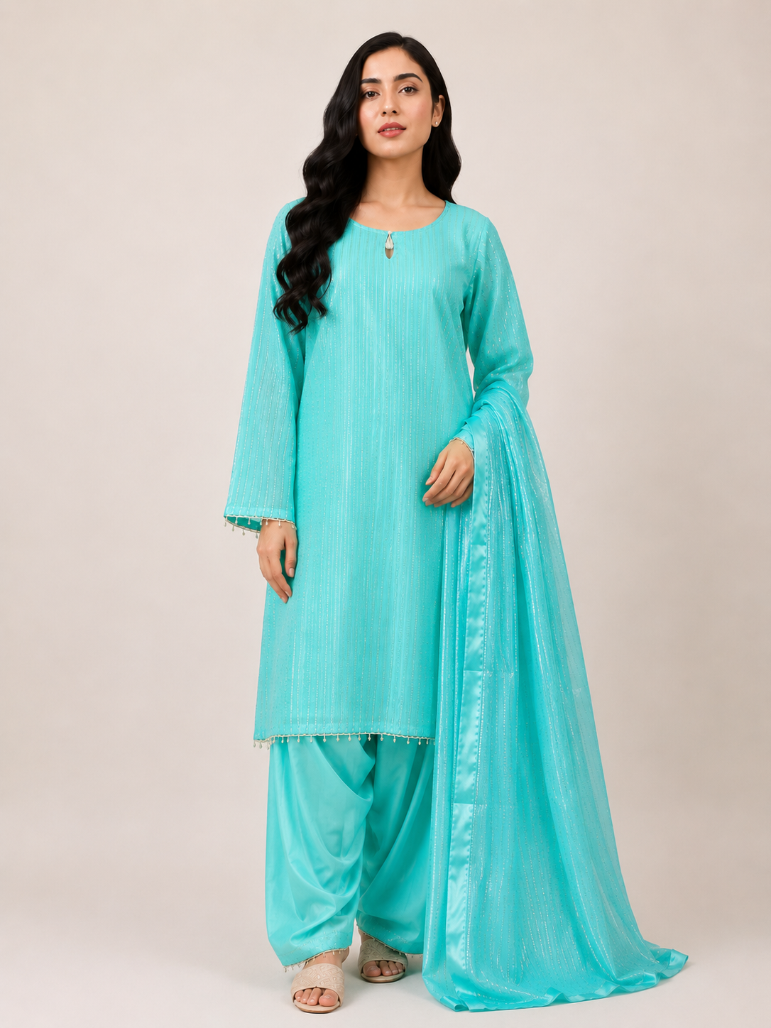LawaSilk 3pc Suit Farshi Shalwar